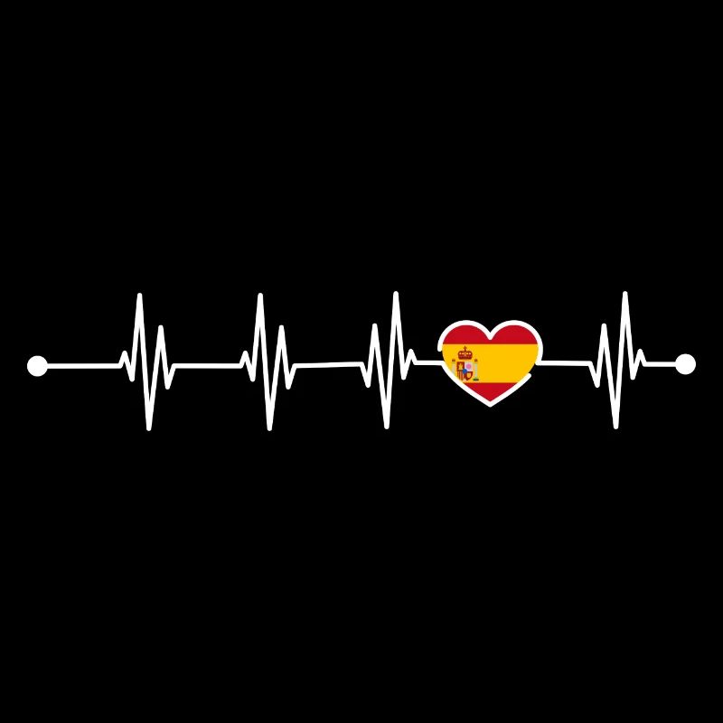 Spain Heartbeat Flag