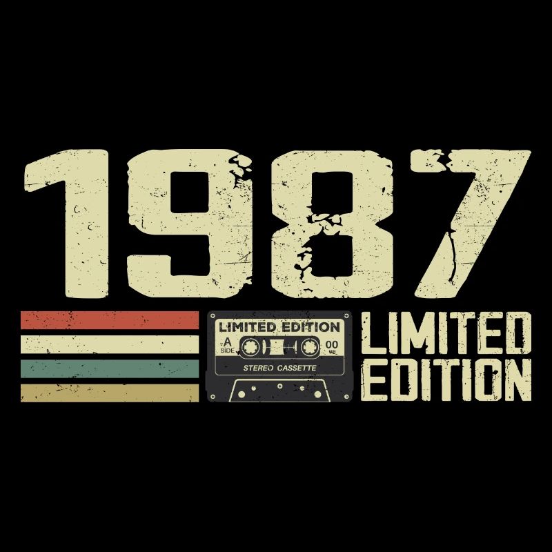 Né en 1987 - Vintage 1987 - 37e Anniversaire Rétro