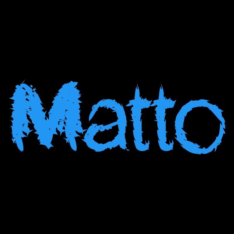 Texte bleu matto grand nom