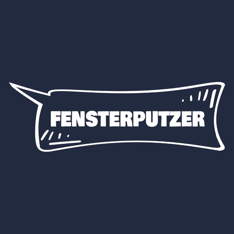 Fensterputzer als Sprechblase