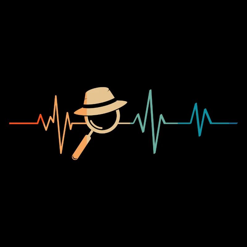 Retro Heartbeat Magnifying Glass