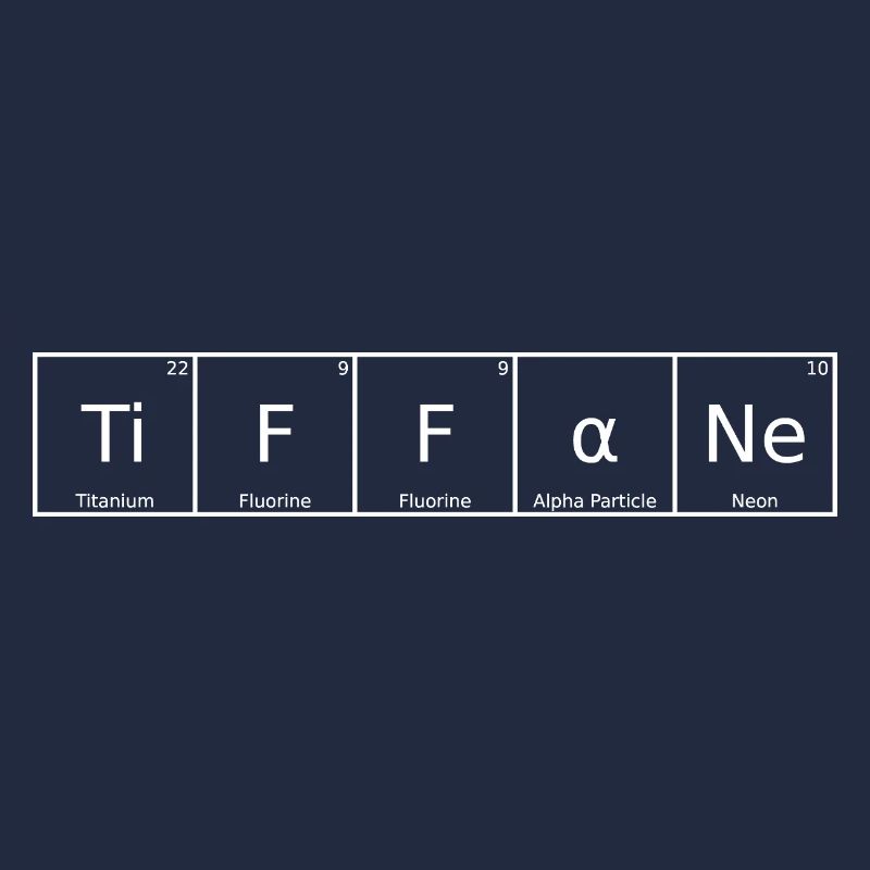 Tiffane Nom Prénom Chimie Tableau périodique Élément