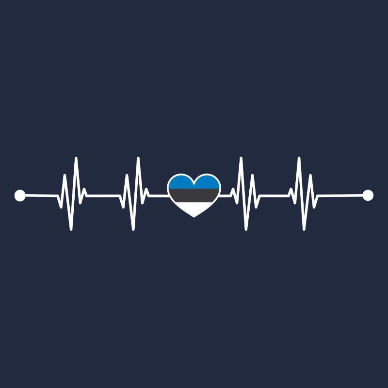 Estonian Flag Heartbeat