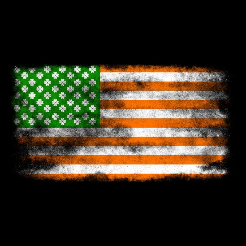 Irish American Saint Patrick's Day Flag Washed