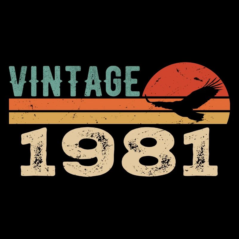 Vintage 1981 Cadeau D'anniversaire 1981 Retro 1981