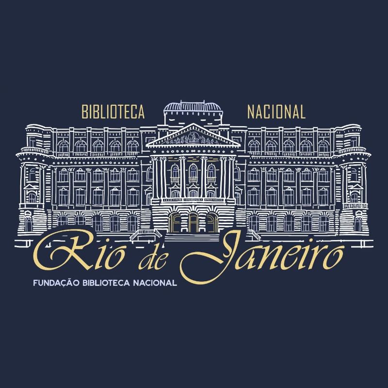 Rio de Janeiro, Brésil Bibliothèque de dessin à la main
