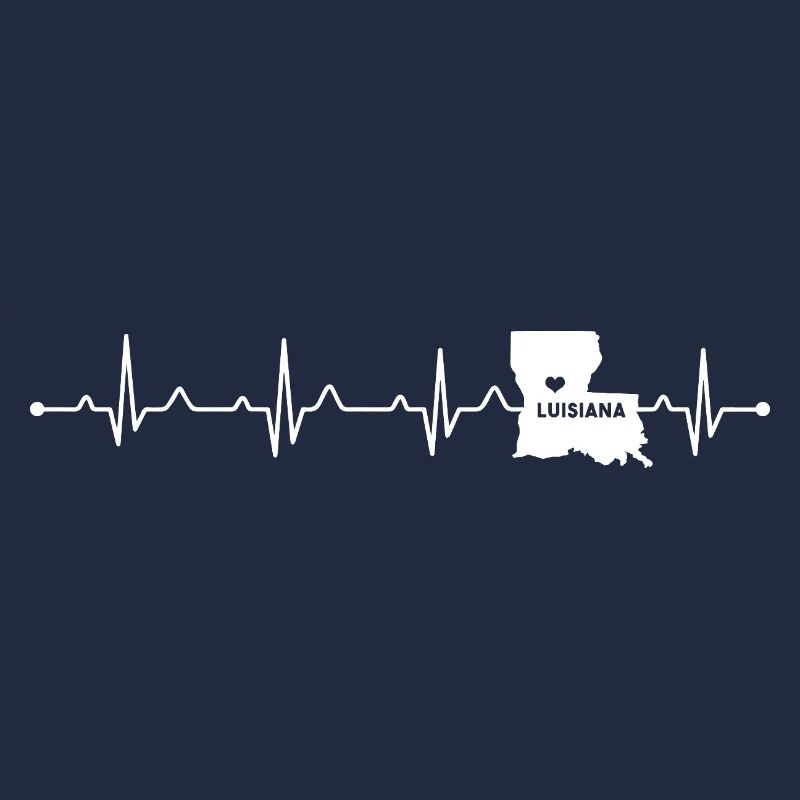 Luisiana Heart State Pride minimalistisches Design