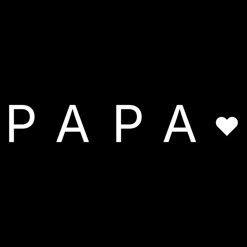 Papa mit Herz – Minimalistisches Love Textdesign