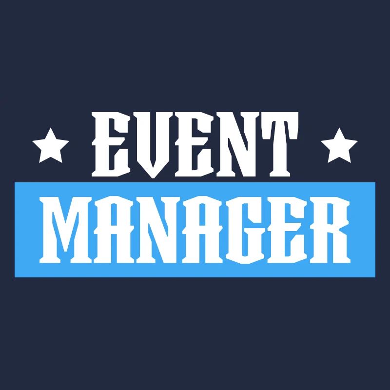 Event Manager blue tshirt black