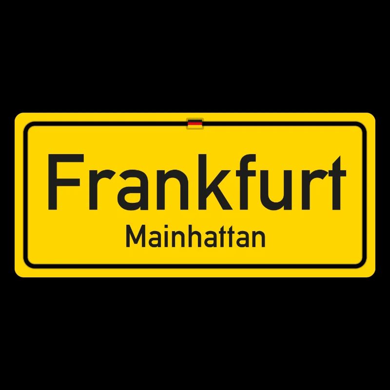 Enseigne de nom de lieu de Francfort