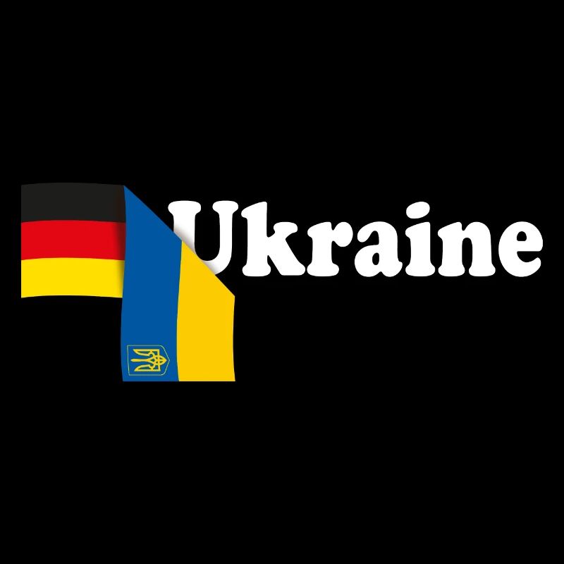 Deutschland Ukraine Tryzub Flagge
