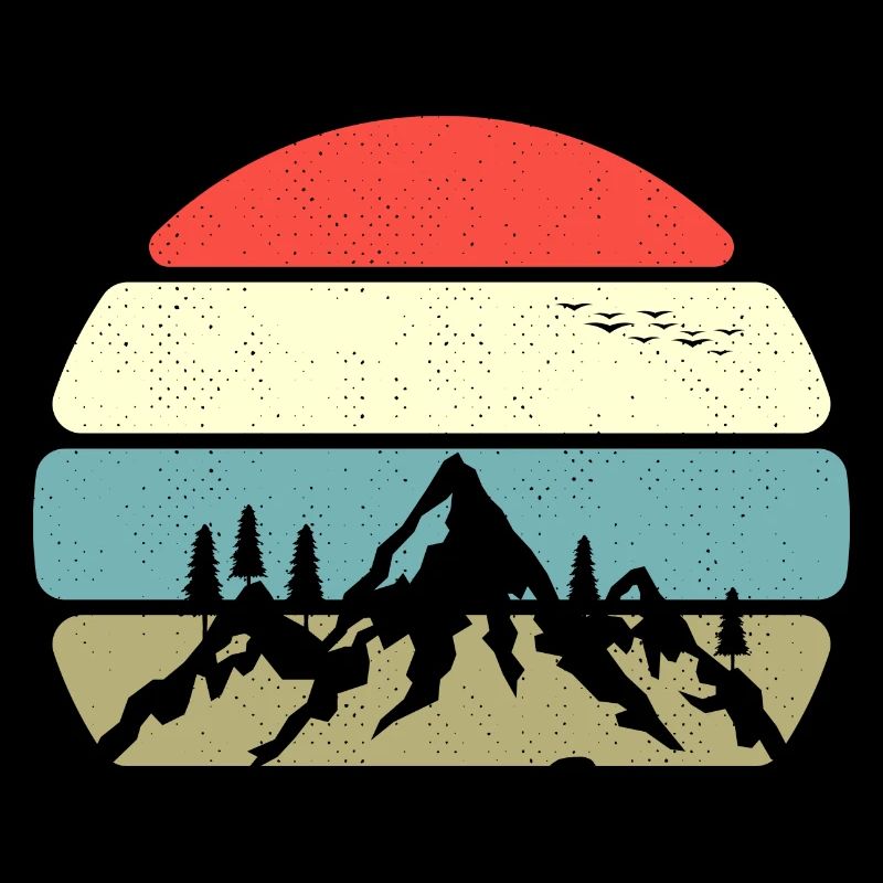 Bergpanorama im Sonnenuntergang