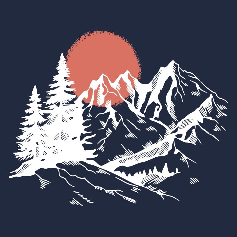 Mountain Sunset Silhouette