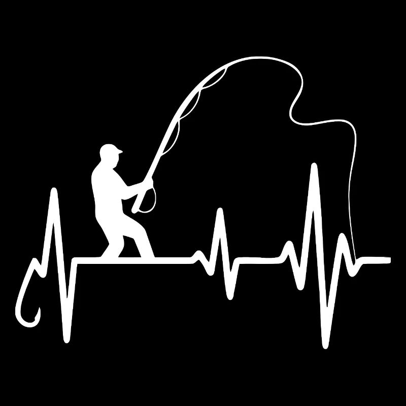 Fischer Herzschlag T-Shirt Design
