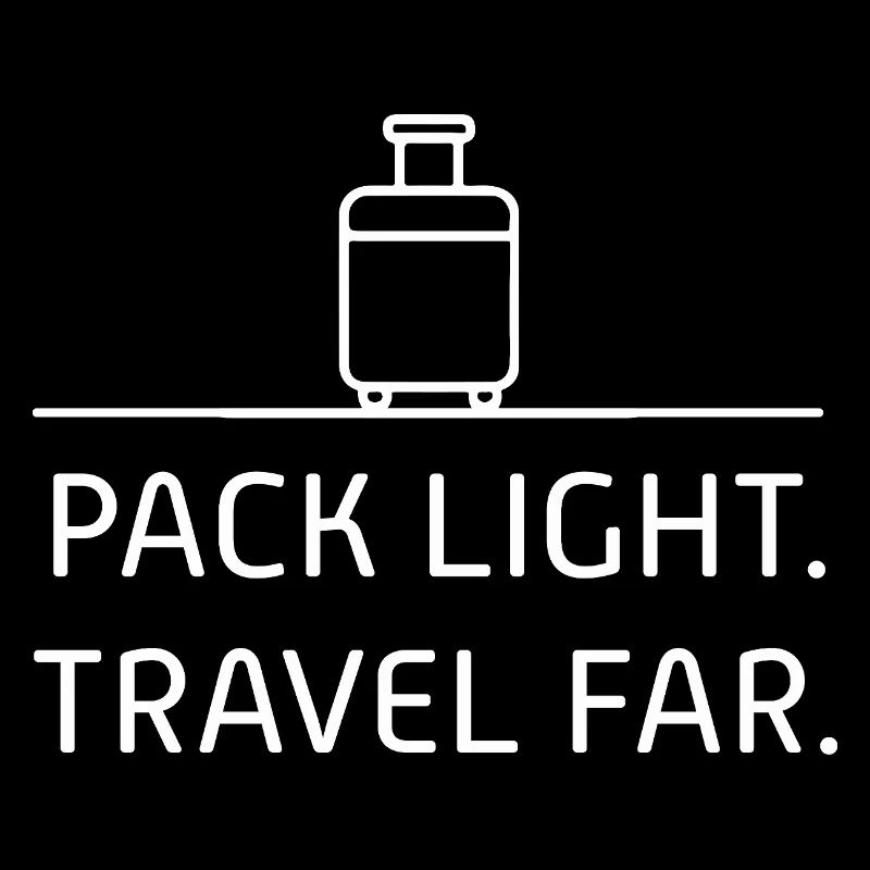 Reisezubehör mit Packlicht-Motiv