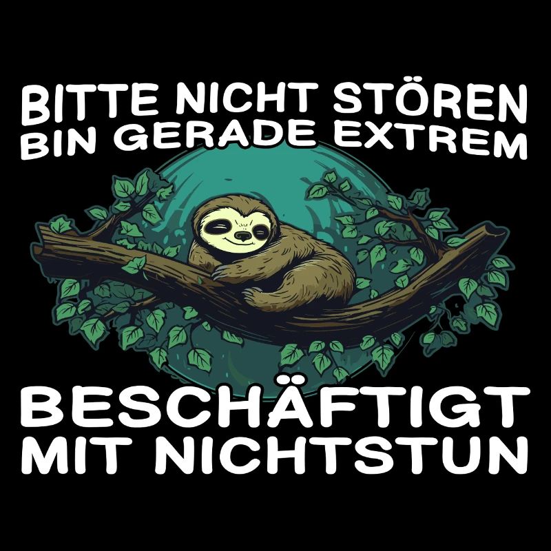 Faultier Spruch lustiges Faultier auf einem Ast