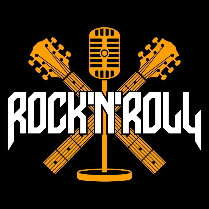 Guitares croisées du microphone RocknRoll