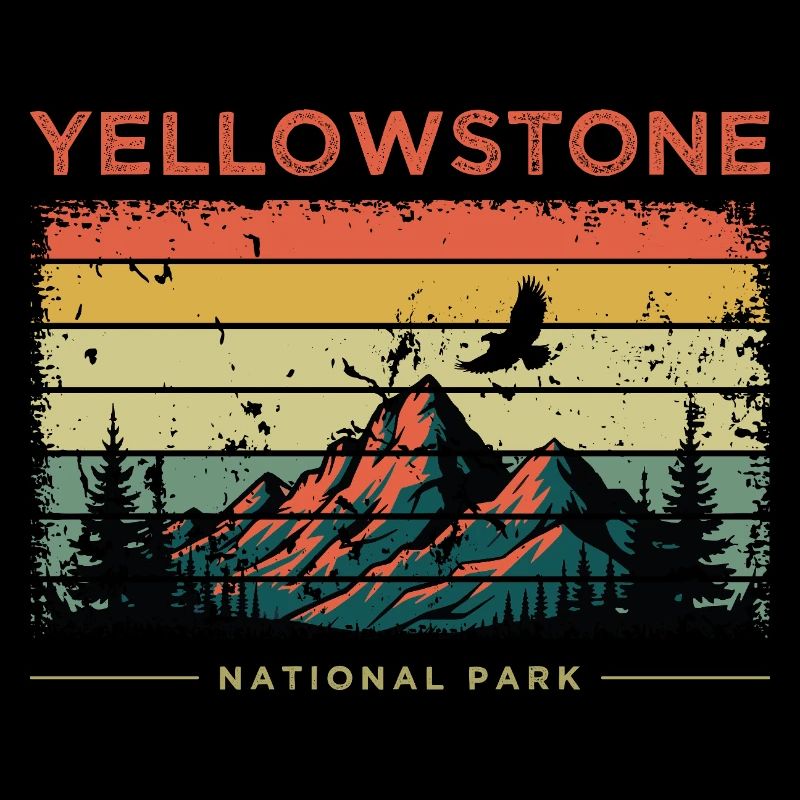 Yellowstone National Park Retro