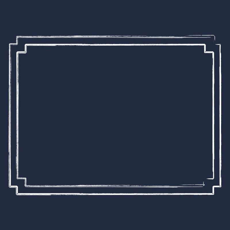 white frame with brushstroke border