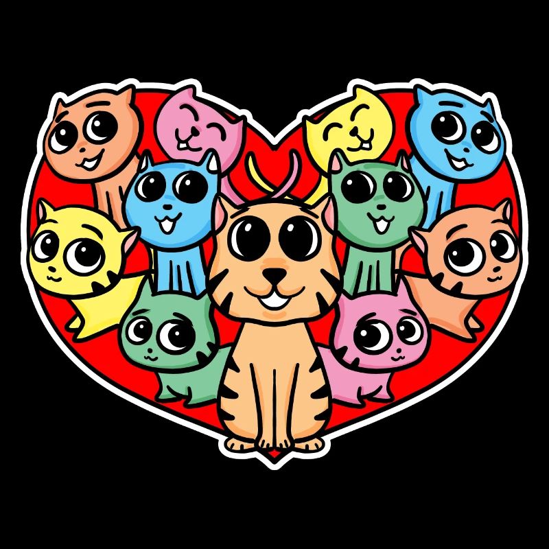 Katzen herz Liebe