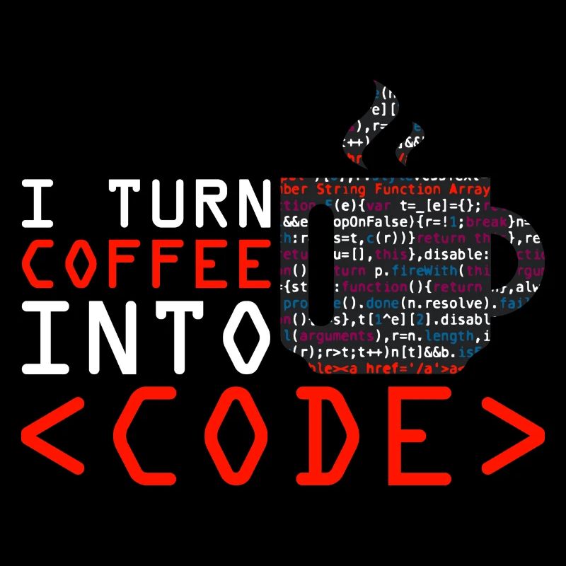 Aus Kaffee Code generieren Programmierer