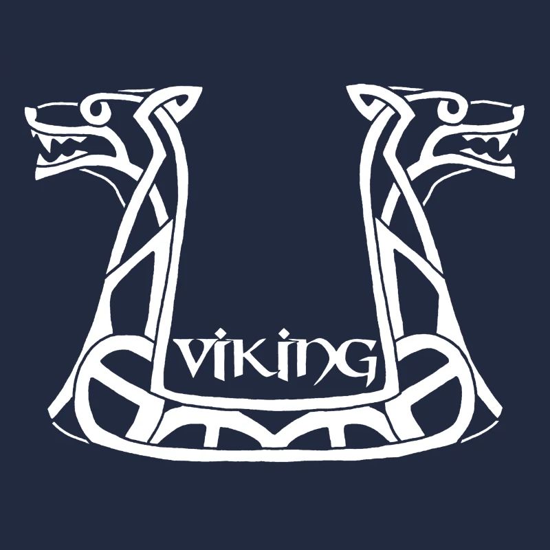 Weißer Wikinger-Drache