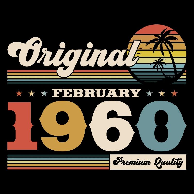 65th Birthday Gift Husband Original February 1960