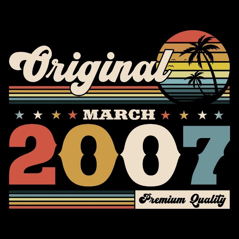 18. Geburtstag Geschenk Mann Vintage März 2007