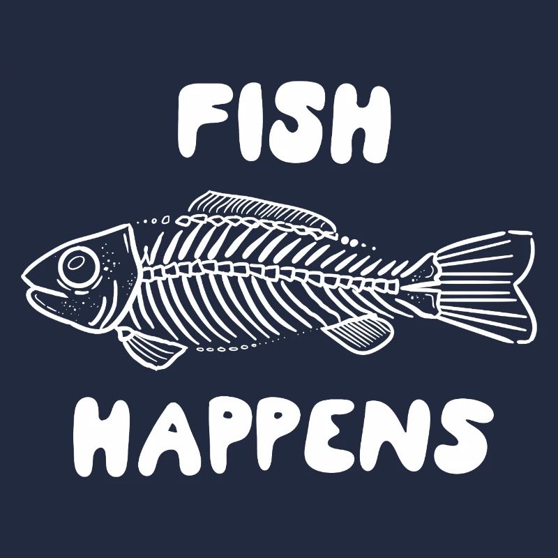 Fish Happens - Conception amusante de squelette de poisson