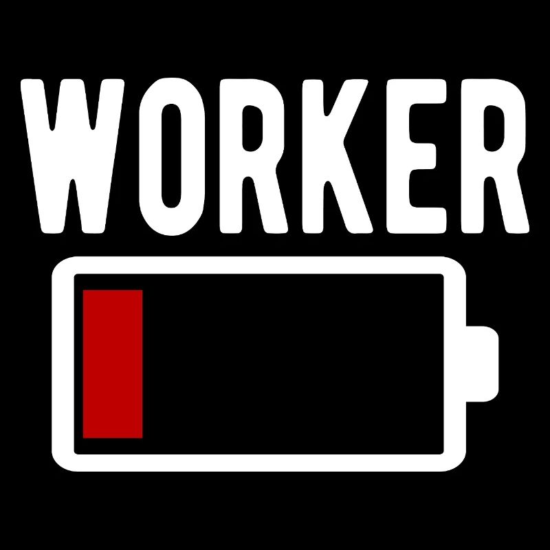 Arbeiter Arbeiter Batterie niedrig Lustig