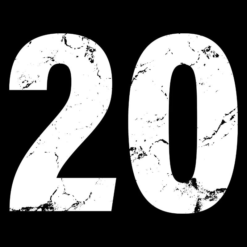 Cool Number 20 - 20 Years Old 20th Birthday Gift