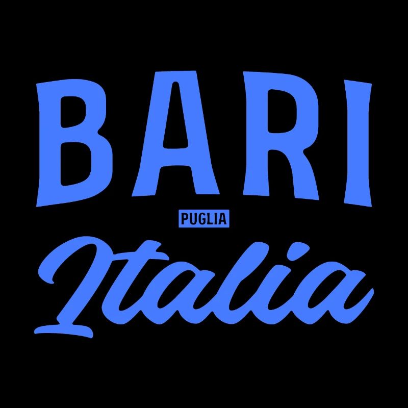 Bari Italia Lettering Blue