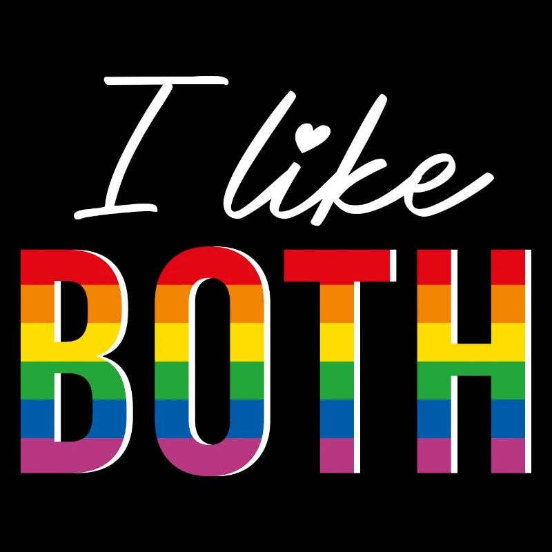 LGBTQIA+ I like both Regenbogen Flagge bisexuell