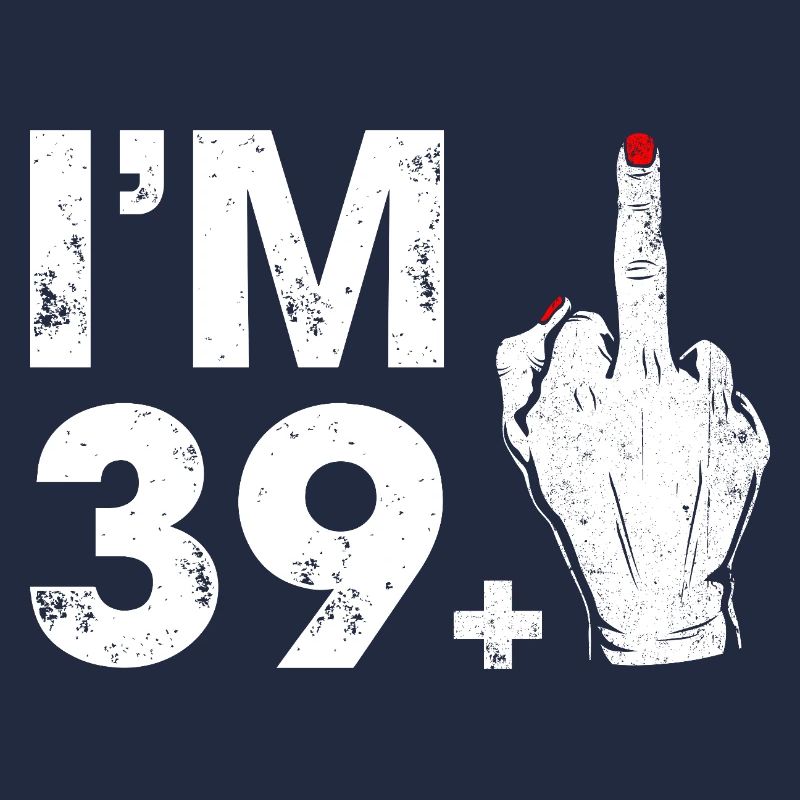 Fetter Mittelfinger und Grafik mit Nummer 39