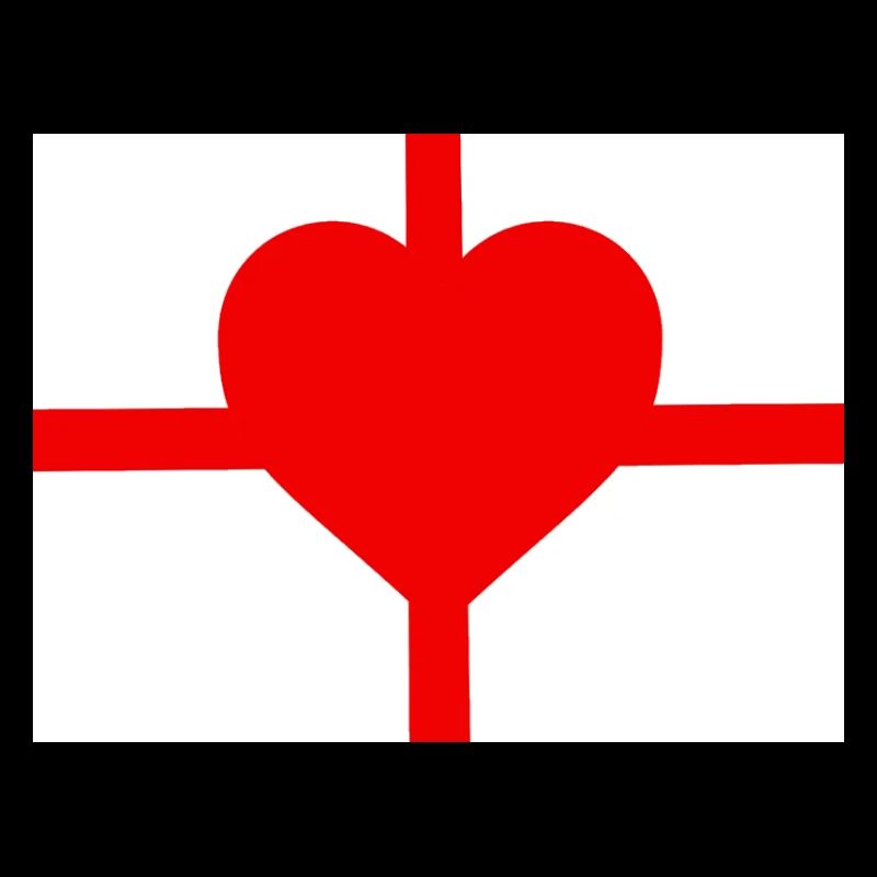 Croix Coeur Emblème Minimaliste