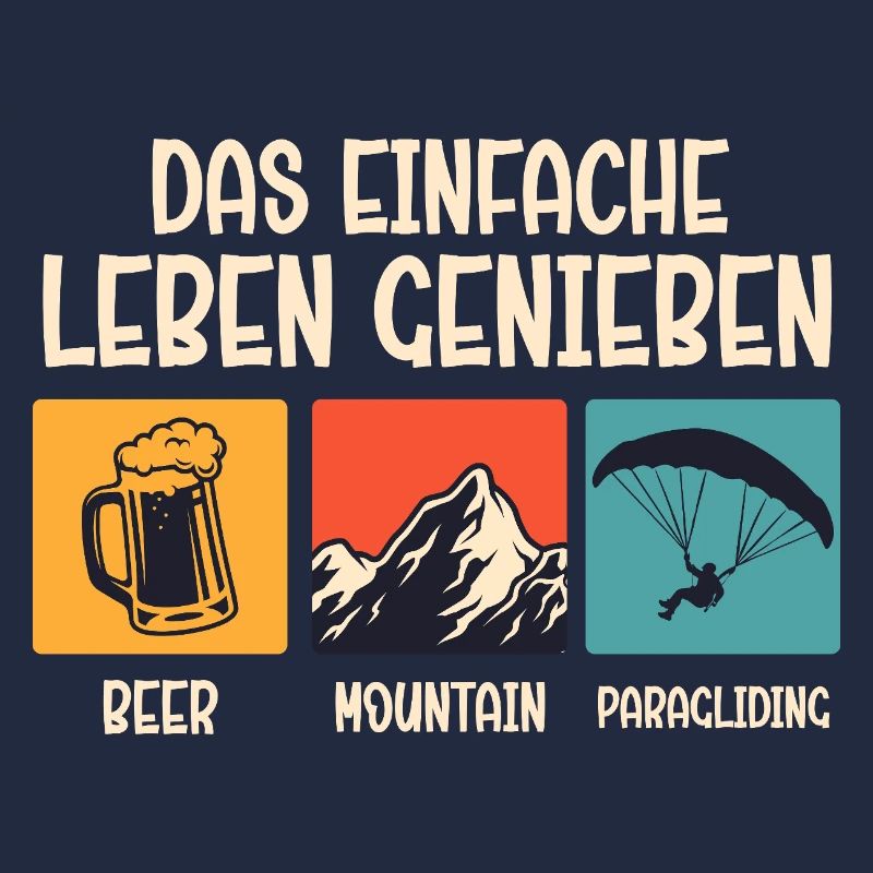 Gleitschirm DAS EINFACHE LEBEN GENIESSEN Lustig