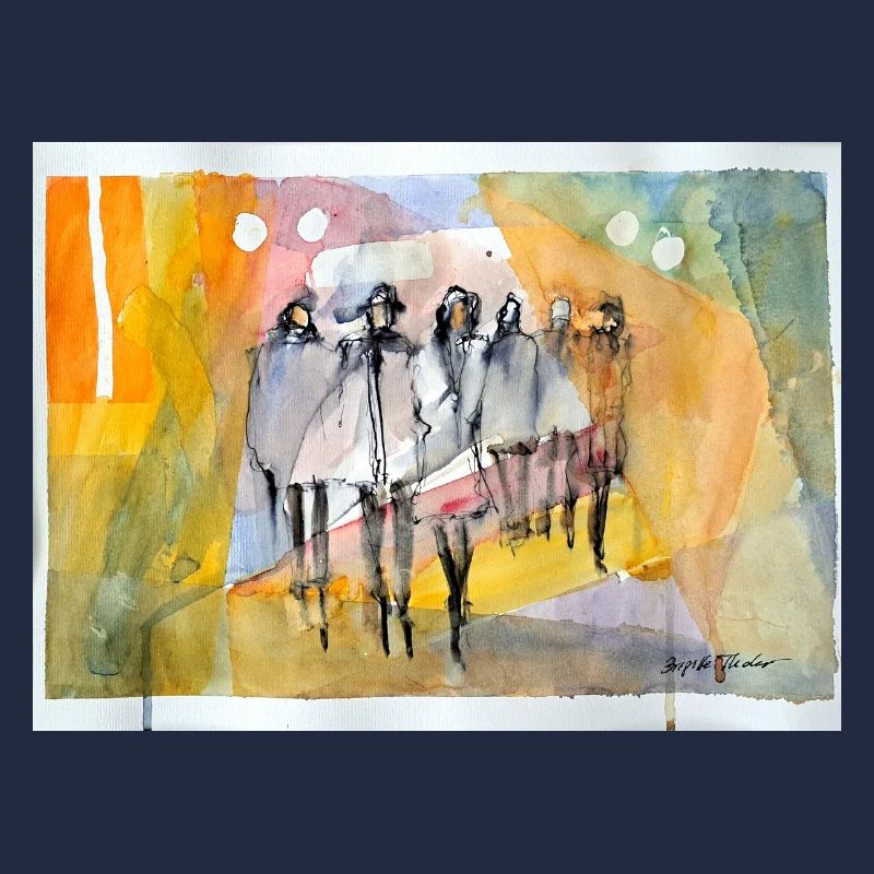 Abstrait People, Aquarelle