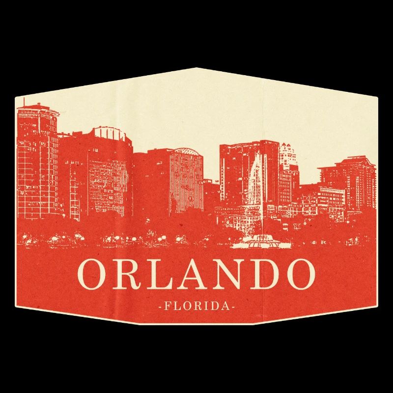Orlando Skyline Vintage Florida