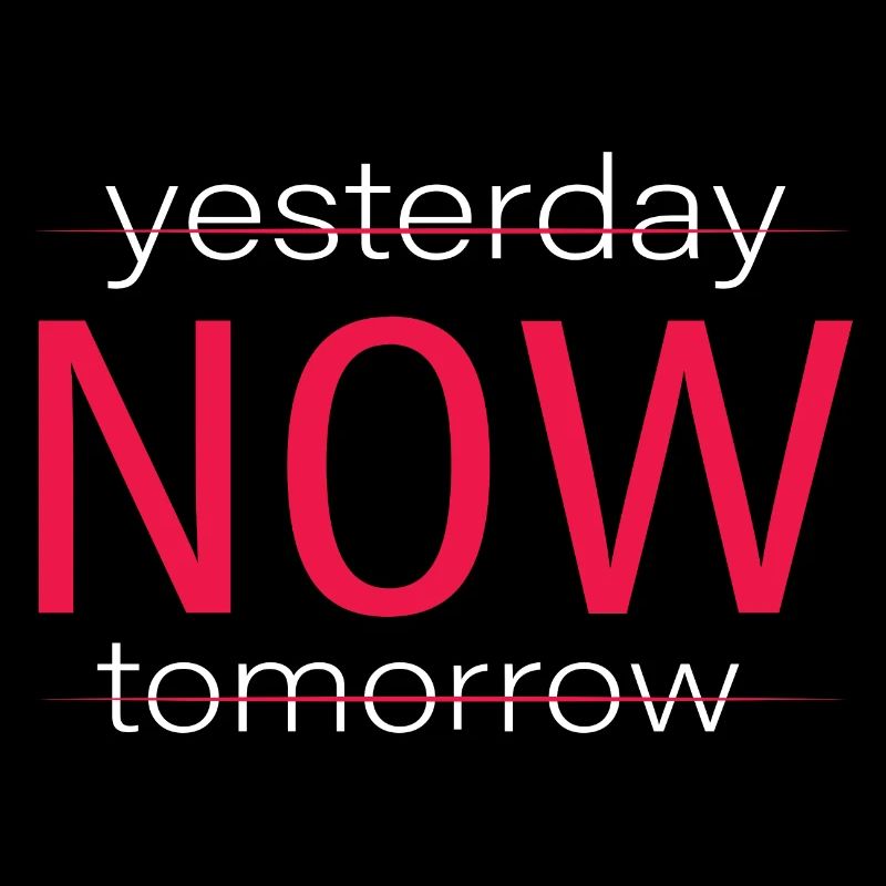Yesterday Now Tomorrow Motivationsspruch