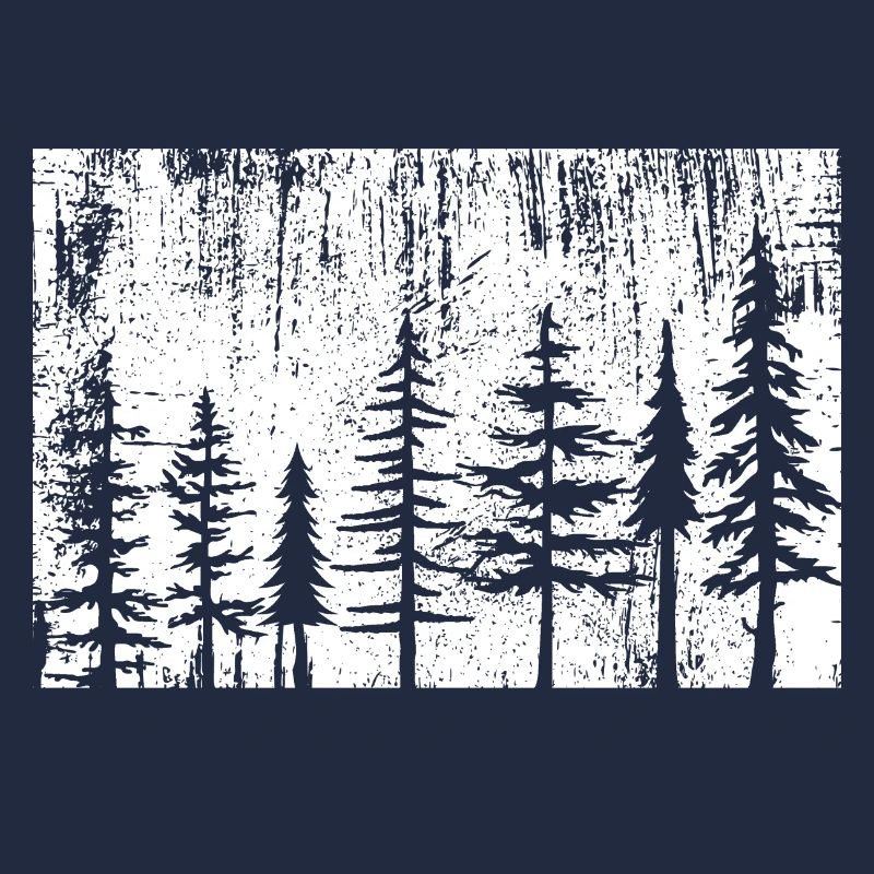 Silhouette Forêt Monochrome