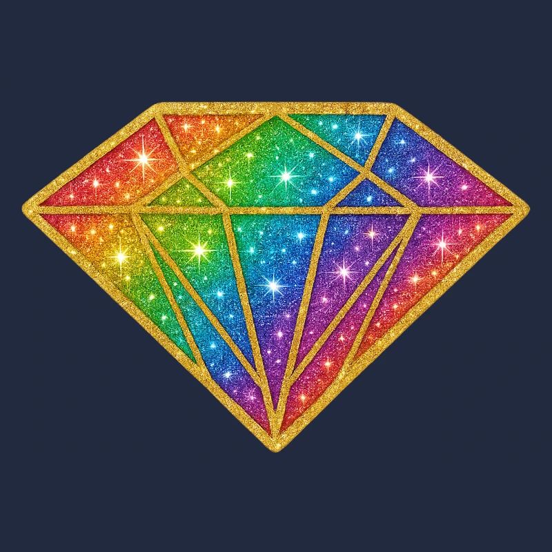 Regenbogen Diamant Glitzer