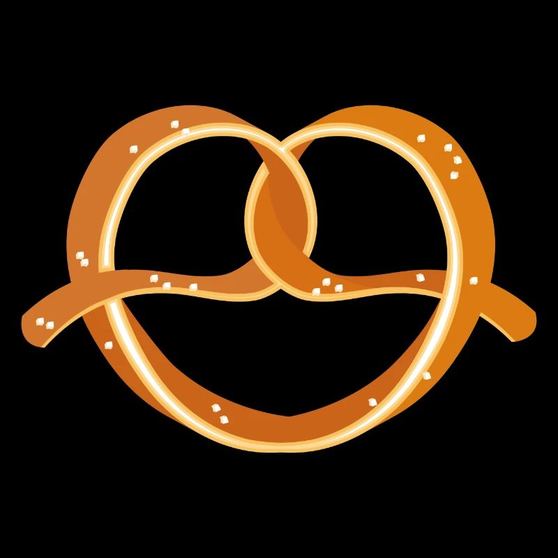 swinging shaped pretzel with coarse salt