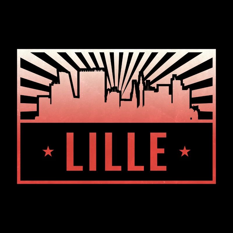 Lille Skyline Sunrise Gradient