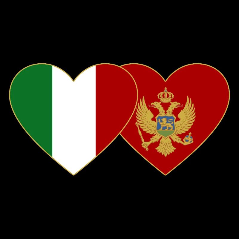 Italy Montanegro flag