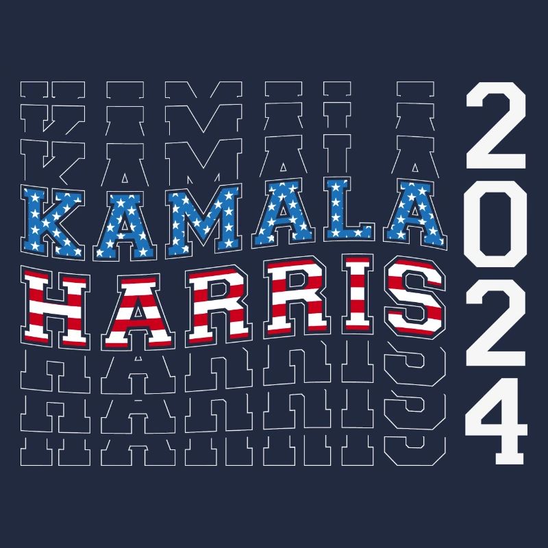 Couleurs du drapeau des États-Unis à Kamala Harris 2024 pour
