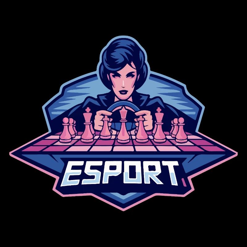Queen Chess Pieces Sketch eSport game