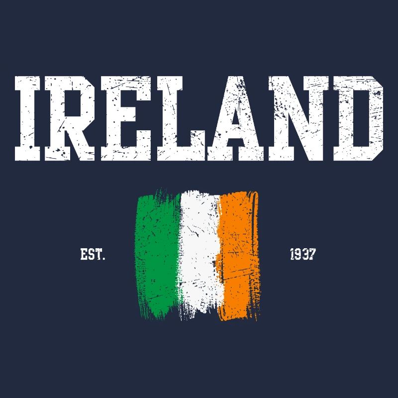 Irland Flagge Pinselstrich Design