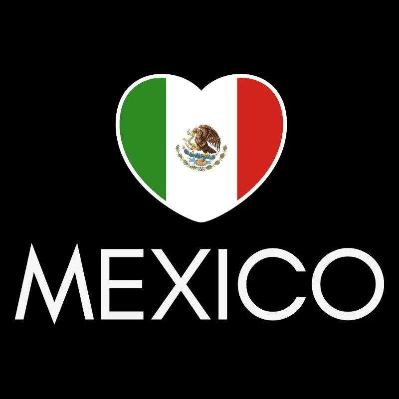 Herz mit mexikanischer Flagge, mexikanischer Stolz