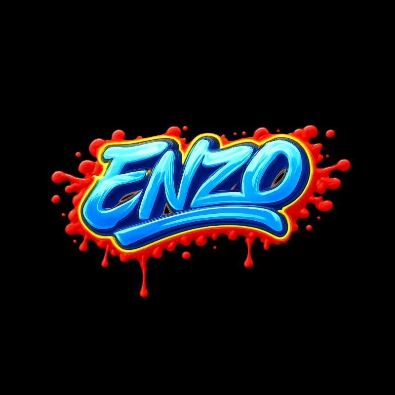 GRAFFITI NAME ENZO FOR PERFECT GIFT PRINTABLE