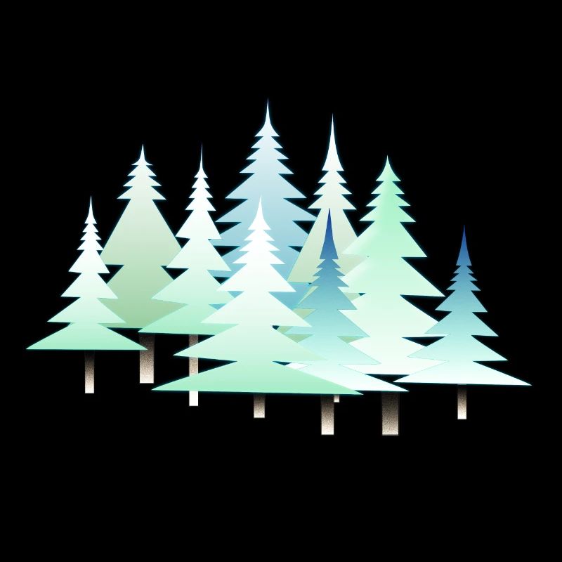 Noël Sapins Forêt paysager d’hiver